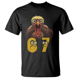Six Seven Meme Turkey T Shirt Trending Gen Alpha Thanksgiving Gift TS12 Black Print Your Wear