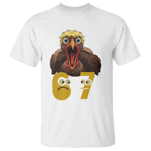 Six Seven Meme Turkey T Shirt Trending Gen Alpha Thanksgiving Gift TS12 White Print Your Wear