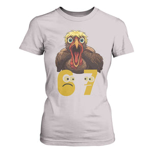 Six Seven Meme Turkey T Shirt For Women Trending Gen Alpha Thanksgiving Gift TS12 Ice Gray Print Your Wear
