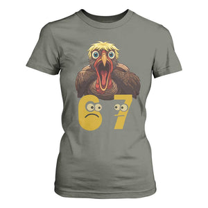 Six Seven Meme Turkey T Shirt For Women Trending Gen Alpha Thanksgiving Gift TS12 Military Green Print Your Wear