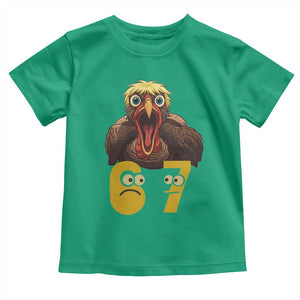 Six Seven Meme Turkey Toddler T Shirt Trending Gen Alpha Thanksgiving Gift TS12 Irish Green Print Your Wear