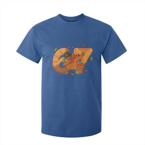 Thanksgiving Turkey Dabbing T Shirt For Kid Six Seven Meme Trending Gift TS12 Royal Blue Print Your Wear
