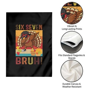 Six Seven Meme Turkey Dabbing Garden Flag Funny Thanksgiving Gift TS12 Print Your Wear