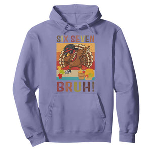 Six Seven Meme Turkey Dabbing Hoodie Funny Thanksgiving Gift TS12 Violet Print Your Wear