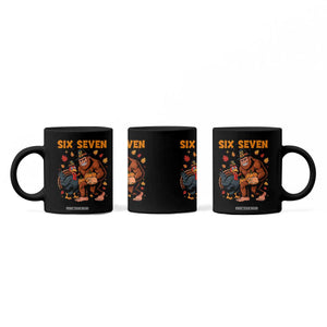 Six Seven Meme Bigfoot And Turkey Coffee Mug Funny Thanksgiving Gift TS12 Print Your Wear