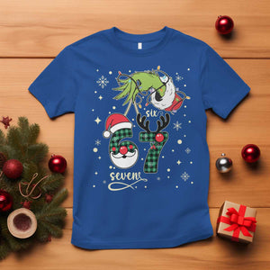 Funny Green Hand Six Seven Meme T Shirt Gen Z Alpha Xmas Gift TS12 Royal Blue Print Your Wear