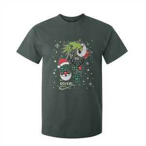 Funny Green Hand Six Seven Meme T Shirt For Kid Gen Z Alpha Xmas Gift TS12 Dark Forest Green Print Your Wear