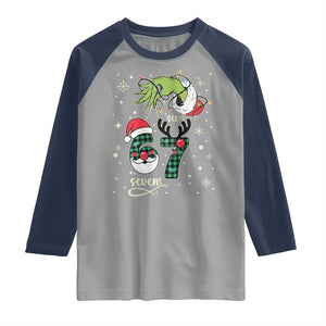 Funny Green Hand Six Seven Meme Raglan Shirt Gen Z Alpha Xmas Gift TS12 Sport Gray Navy Print Your Wear