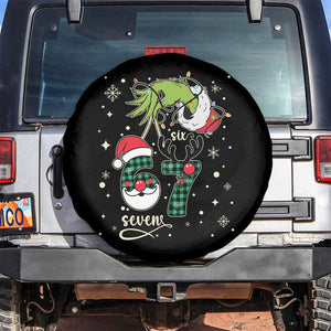 Funny Green Hand Six Seven Meme Spare Tire Cover Gen Z Alpha Xmas Gift TS12 No hole Black Print Your Wear