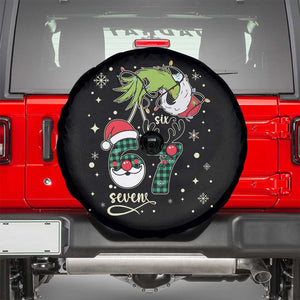 Funny Green Hand Six Seven Meme Spare Tire Cover Gen Z Alpha Xmas Gift TS12 Black Print Your Wear