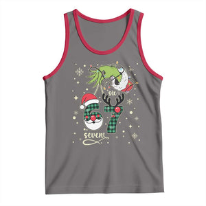 Funny Green Hand Six Seven Meme Tank Top Gen Z Alpha Xmas Gift TS12 Deep Heather Red Print Your Wear