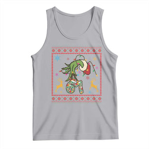 Green Hand 67 Meme Ugly Sweater Tank Top Funny Holiday Gift TS12 Athletic Heather Print Your Wear