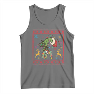 Green Hand 67 Meme Ugly Sweater Tank Top Funny Holiday Gift TS12 Black Heather Print Your Wear