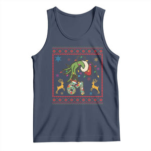 Green Hand 67 Meme Ugly Sweater Tank Top Funny Holiday Gift TS12 Navy Print Your Wear