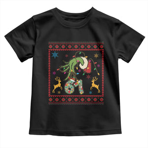 Green Hand 67 Meme Ugly Sweater Toddler T Shirt Funny Holiday Gift TS12 Black Print Your Wear
