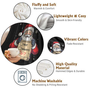 Funny Santa Six Seven Meme Throw Blanket Gen Z Christmas Gift TS12 Print Your Wear