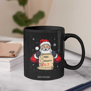 Funny Santa Six Seven Meme Coffee Mug Gen Z Christmas Gift TS12 Print Your Wear