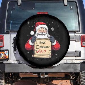 Funny Santa Six Seven Meme Spare Tire Cover Gen Z Christmas Gift TS12 No hole Black Print Your Wear
