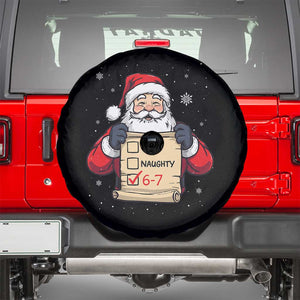 Funny Santa Six Seven Meme Spare Tire Cover Gen Z Christmas Gift TS12 Black Print Your Wear