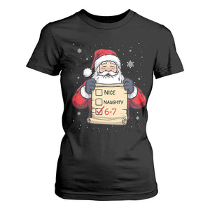 Funny Santa Six Seven Meme T Shirt For Women Gen Z Christmas Gift TS12 Black Print Your Wear
