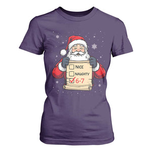Funny Santa Six Seven Meme T Shirt For Women Gen Z Christmas Gift TS12 Purple Print Your Wear