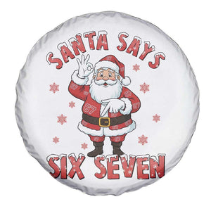 Funny Christmas Meme Gift Spare Tire Cover Santa Says Six Seven TS12 Print Your Wear