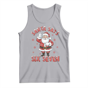 Funny Christmas Meme Gift Tank Top Santa Says Six Seven TS12 Athletic Heather Print Your Wear