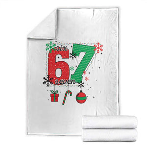 Funny Six Seven Meme Trendy TikTok Throw Blanket Christmas Gift TS12 White Print Your Wear