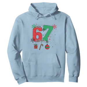 Funny Six Seven Meme Trendy TikTok Hoodie Christmas Gift TS12 Light Blue Print Your Wear