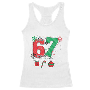 Funny Six Seven Meme Trendy TikTok Racerback Tank Top Christmas Gift TS12 White Print Your Wear