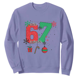 Funny Six Seven Meme Trendy TikTok Sweatshirt Christmas Gift TS12 Violet Print Your Wear