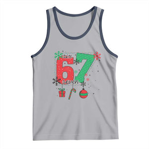 Funny Six Seven Meme Trendy TikTok Tank Top Christmas Gift TS12 Athletic Heather Navy Print Your Wear