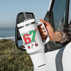 Funny Six Seven Meme Trendy TikTok Tumbler With Handle Christmas Gift TS12 Print Your Wear