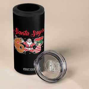 Funny Santa Says Six Seven Meme 4 in 1 Can Cooler Tumbler Holiday Gift For Gen Z TS12 Print Your Wear