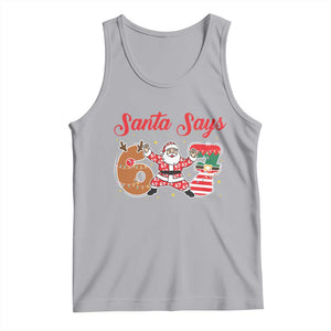 Funny Santa Says Six Seven Meme Tank Top Holiday Gift For Gen Z TS12 Athletic Heather Print Your Wear