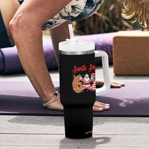 Funny Santa Says Six Seven Meme Tumbler With Handle Holiday Gift For Gen Z TS12 Print Your Wear