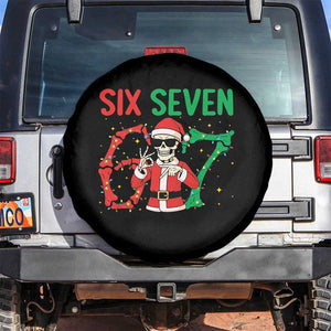 Funny Santa Skeleton Says Six Seven Spare Tire Cover Christmas Meme Gift TS12 No hole Black Print Your Wear