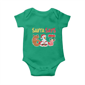 Funny Sant Goose Says Six Seven Baby Onesie Christmas Gift For Gen Z TS12 Irish Green Print Your Wear