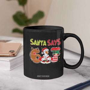 Funny Sant Goose Says Six Seven Coffee Mug Christmas Gift For Gen Z TS12 Print Your Wear