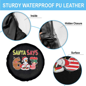 Funny Sant Goose Says Six Seven Spare Tire Cover Christmas Gift For Gen Z TS12 Print Your Wear