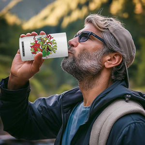 Funny Christmas Dinosaur Lover Gift 4 in 1 Can Cooler Tumbler Trending Six Seven Bruh TS12 Print Your Wear