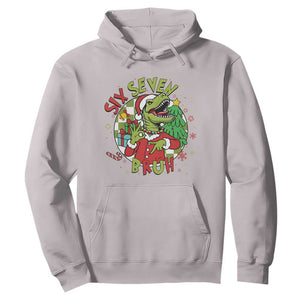 Funny Christmas Dinosaur Lover Gift Hoodie Trending Six Seven Bruh TS12 Ice Gray Print Your Wear