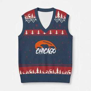 CFB Lover V-Neck Knit Sweater Vest Gift For Football Fan TS12 Navy Red Print Your Wear