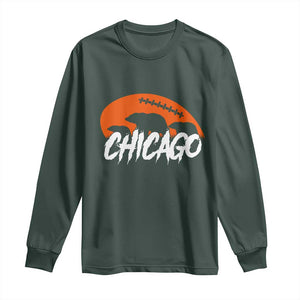 Chicago Football Lover Long Sleeve Shirt Gift For Da Bears Pride TS12 Dark Forest Green Print Your Wear