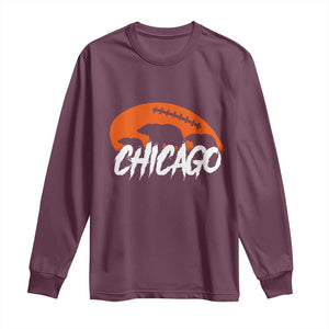 Chicago Football Lover Long Sleeve Shirt Gift For Da Bears Pride TS12 Maroon Print Your Wear