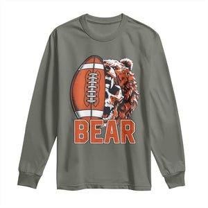 Chicago Football Kings Long Sleeve Shirt Bear Skull Gothic Fan Gift TS12 Military Green Print Your Wear