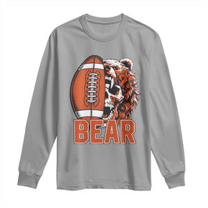 Chicago Football Kings Long Sleeve Shirt Bear Skull Gothic Fan Gift TS12 Sport Gray Print Your Wear