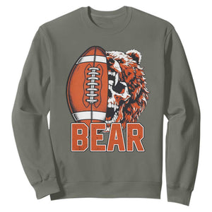 Chicago Football Kings Sweatshirt Bear Skull Gothic Fan Gift TS12 Military Green Print Your Wear