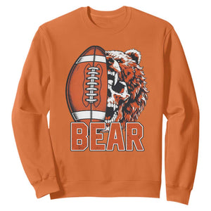 Chicago Football Kings Sweatshirt Bear Skull Gothic Fan Gift TS12 Orange Print Your Wear