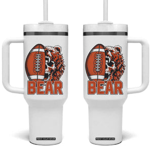 CFB Kings Tumbler With Handle Bear Skull Gothic Fan Gift TS12 One Size: 40 oz White Print Your Wear